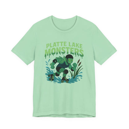 Unisex Tee - Platte Lake Monsters Roller Derby Mascot T-Shirt