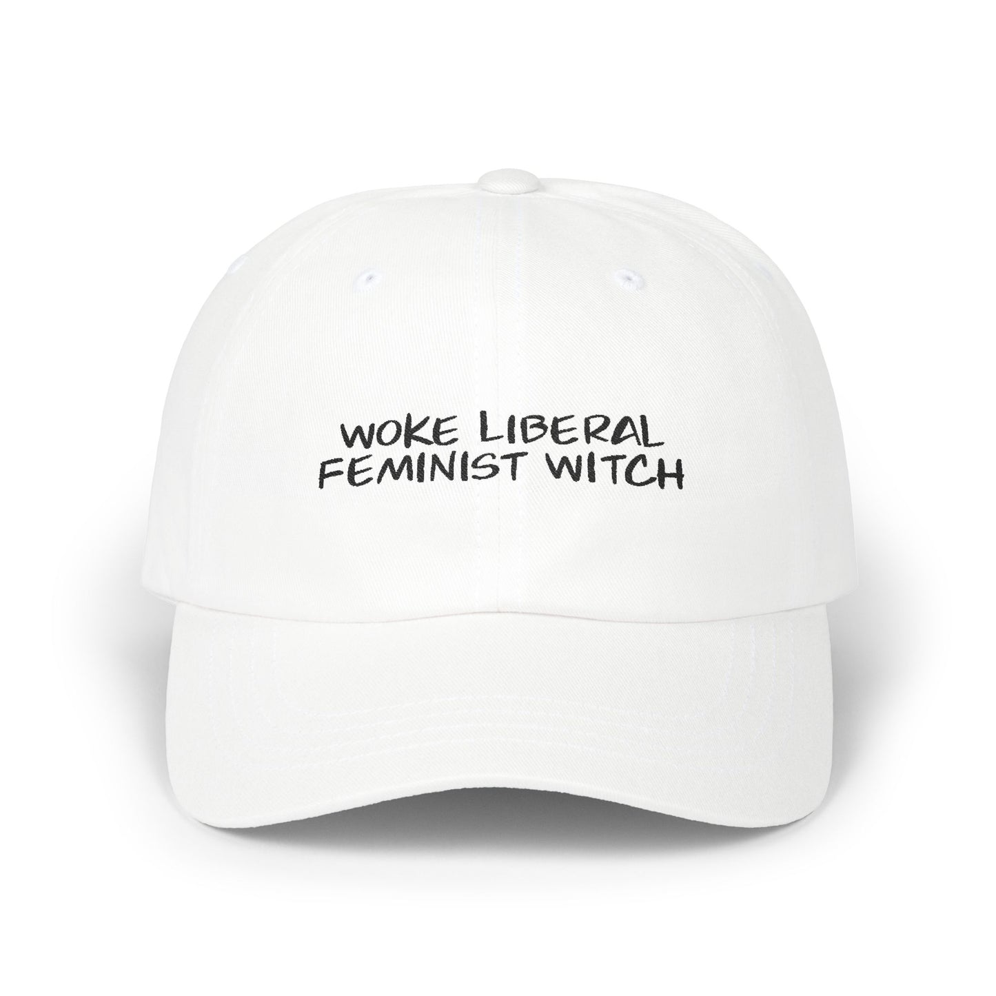 Black Text Woke Liberal Feminist Witch Dad Cap, Gender Equality Accessory, Gift for Feminists, Everyday Wear, Casual Fashion, Statement