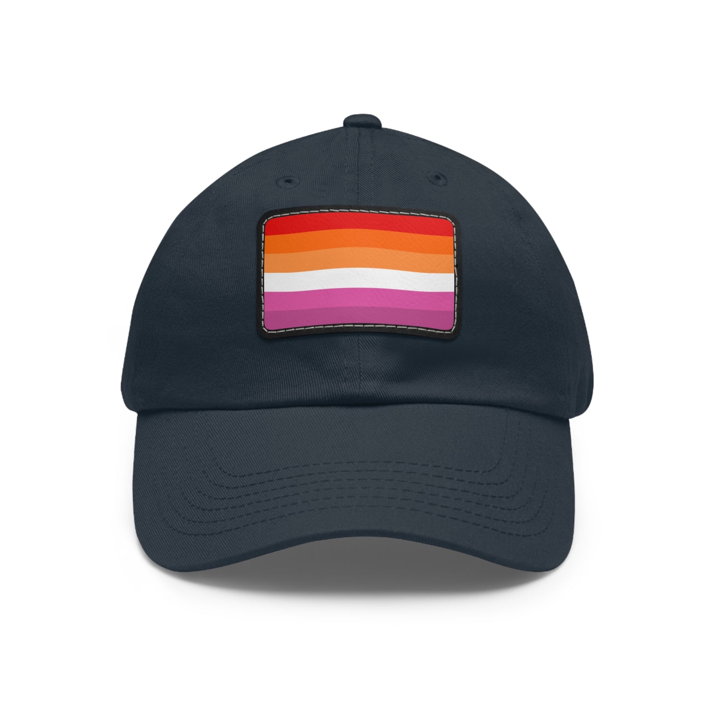 Lesbian Pride Dad Hat with Rainbow Leather Patch | Perfect for Pride, Casual Wear, Summer Outings, Gift for Him, Trendy Accessories