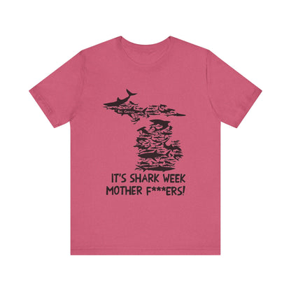 Whitmer Hot Mic Shark Week Unisex Tee, Fun Shark T-Shirt, Perfect for Summer, Shark Lover Gift, Funny Beach Apparel