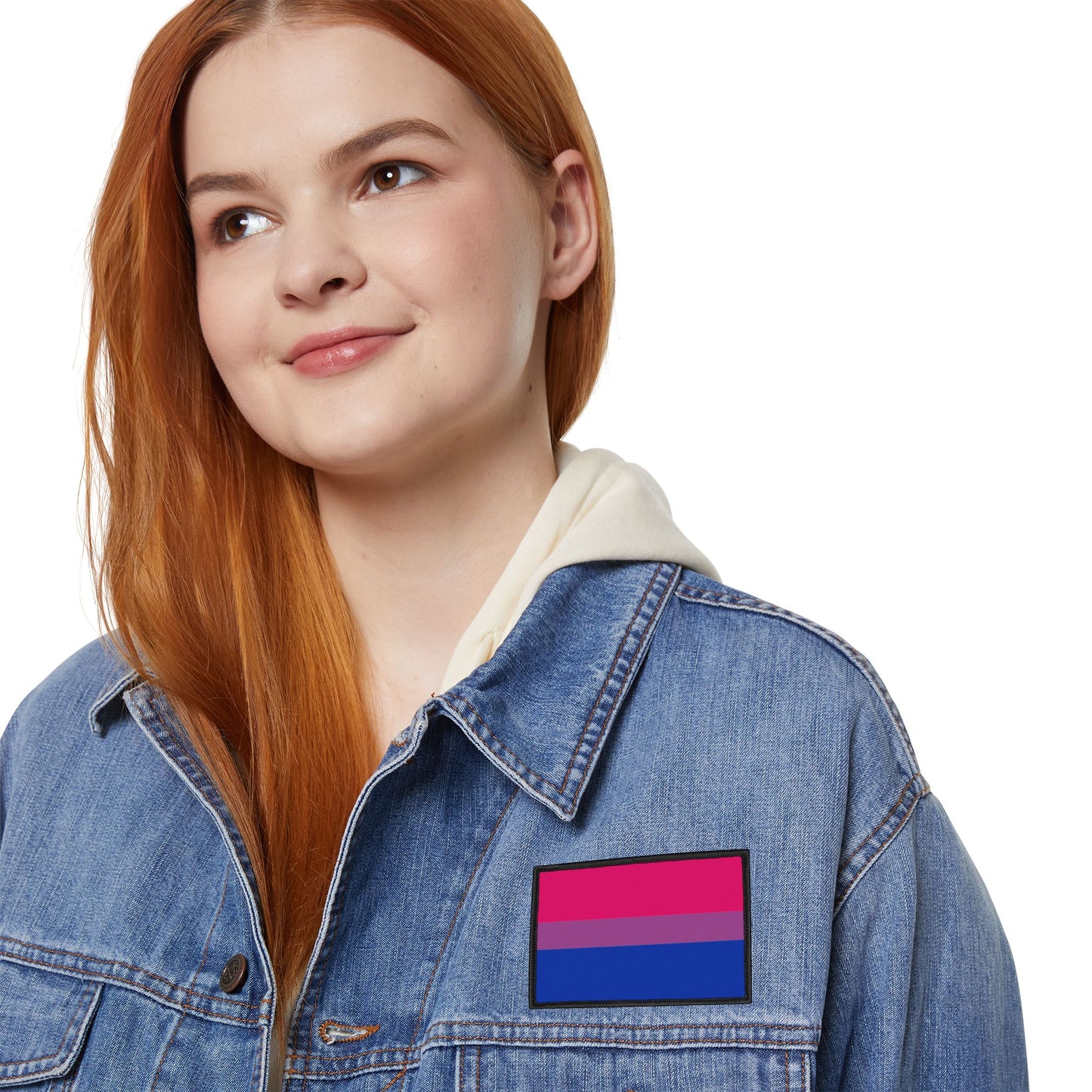 Pride Iron-On Patch, Bi Pride Flag Patch, Rainbow Pride Accessories, Denim Jacket Patch, LGBTQ+ Support Patch