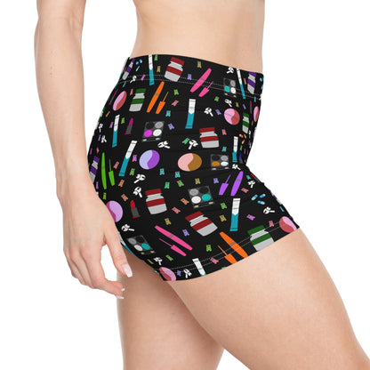 Derby Bout Women's Shorts, Fun and Colorful Design, Perfect for Summer, Art Lovers, Handmade Gift, Casual Wear