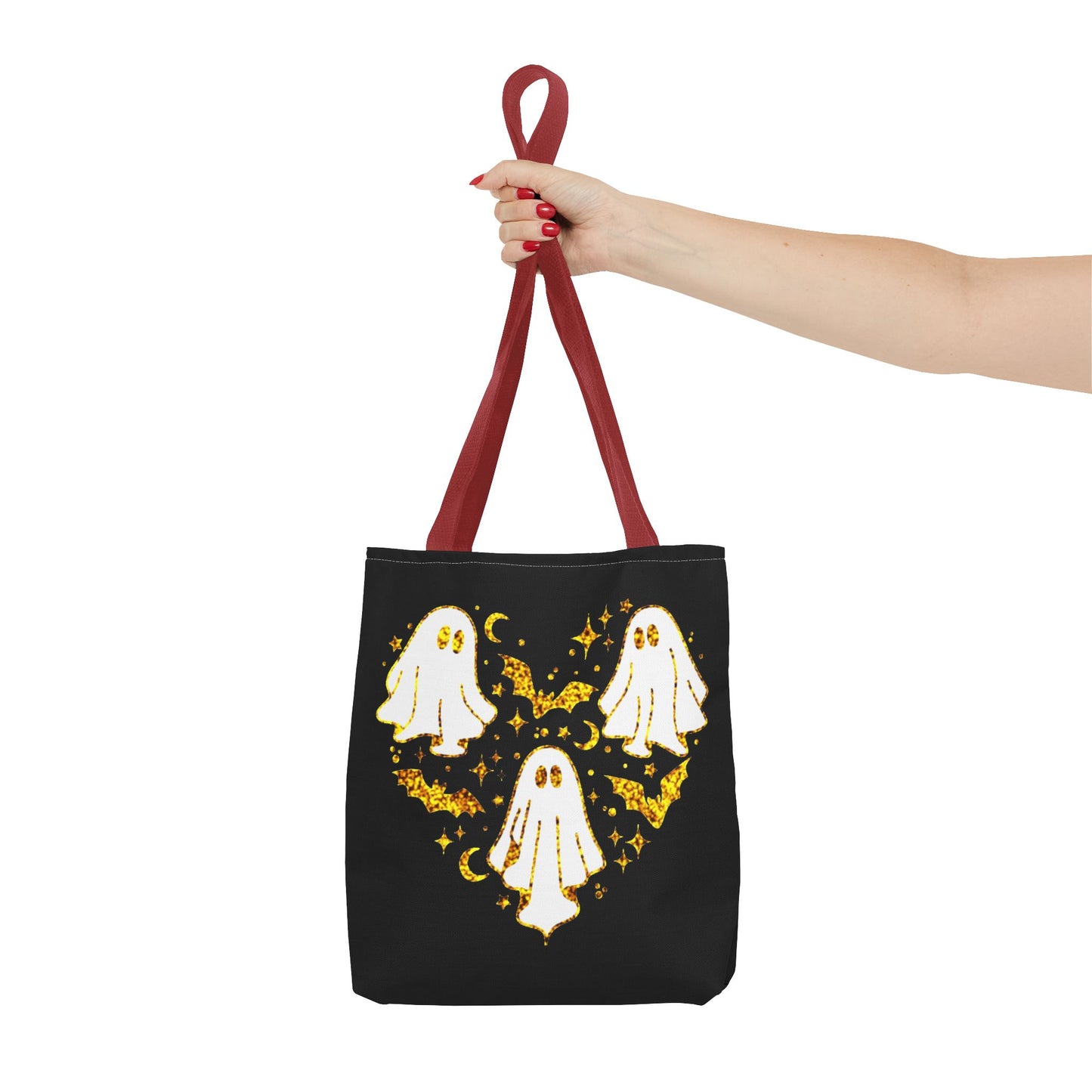 Spooky Ghost Heart Tote Bag - Perfect for Halloween, Trick or Treat, Gift for Kids, Witchy Vibes, Cute Accessory