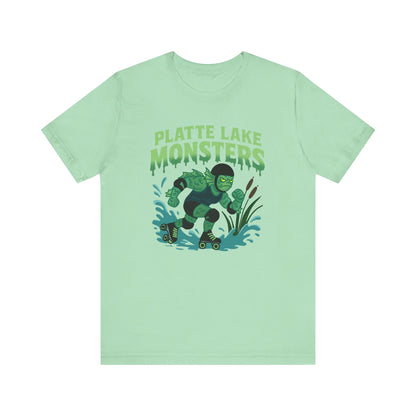 Unisex Tee - Platte Lake Monsters Roller Derby Mascot T-Shirt