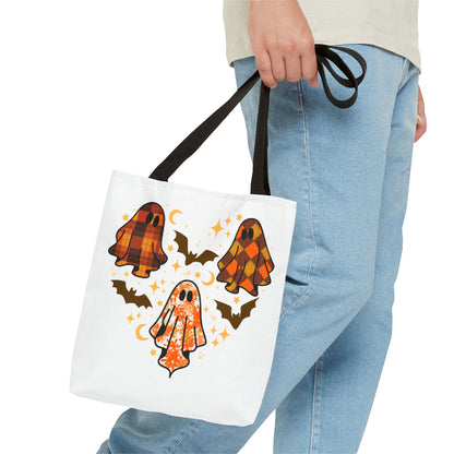 Spooky Ghost Tote Bag, Halloween Bags, Trick or Treat, Seasonal Tote, Autumn Accessories, Gift for Halloween Lovers