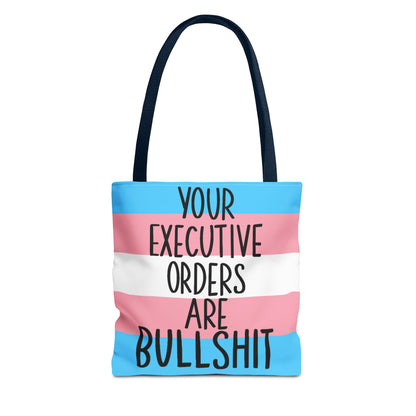 Trans Bold Statement Tote Bag | Fun & Activist Fashion | LGBTQ+ Pride, Gift for Friends, Everyday Use, Shopping, Eco-Friendly Bag, Statement
