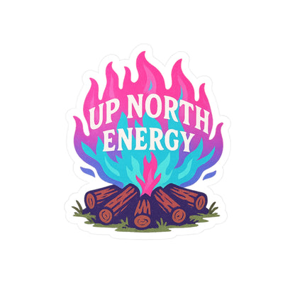 Up North Energy Kiss-Cut Vinyl Decals, Hiking Sticker, Camp Decor, Outdoor Enthusiast Gift, Nature Lovers Wall Art, Adventure Accessories