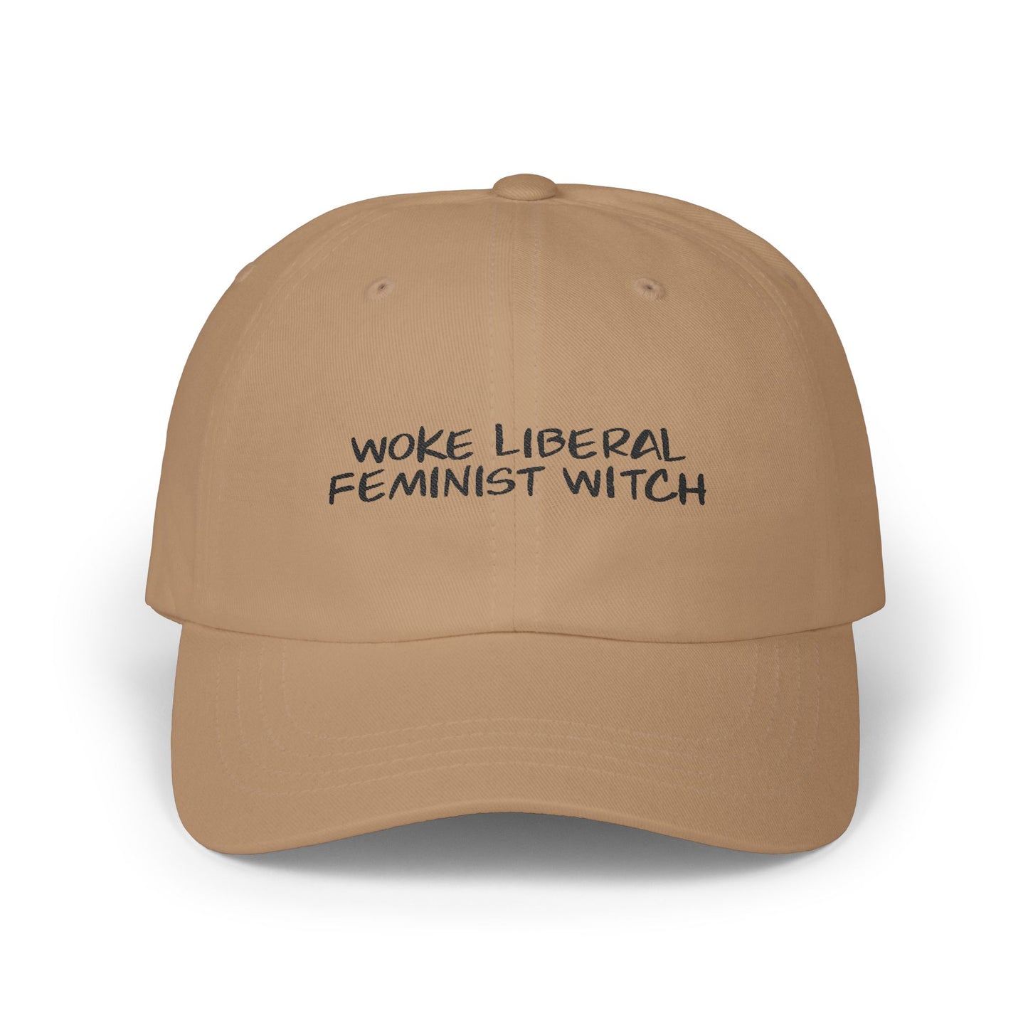 Black Text Woke Liberal Feminist Witch Dad Cap, Gender Equality Accessory, Gift for Feminists, Everyday Wear, Casual Fashion, Statement