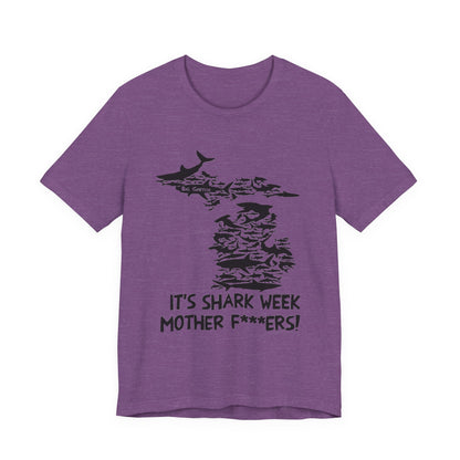 Whitmer Hot Mic Shark Week Unisex Tee, Fun Shark T-Shirt, Perfect for Summer, Shark Lover Gift, Funny Beach Apparel