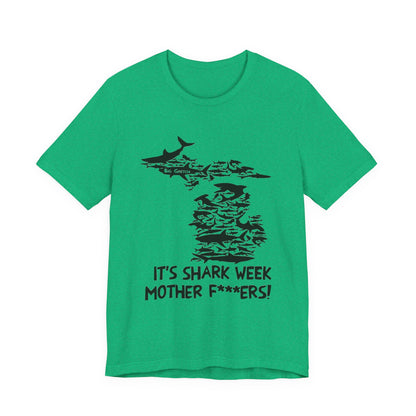 Whitmer Hot Mic Shark Week Unisex Tee, Fun Shark T-Shirt, Perfect for Summer, Shark Lover Gift, Funny Beach Apparel