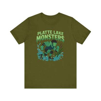 Unisex Tee - Platte Lake Monsters Roller Derby Mascot T-Shirt