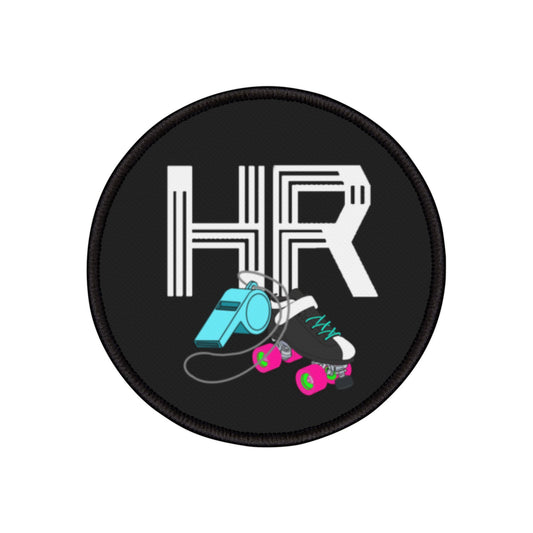 Head Ref Derby Retro Roller Skate Iron-On Patches - Fun Custom Patches for Jackets, Bags, Kids, Gifts, Roller Derby Events