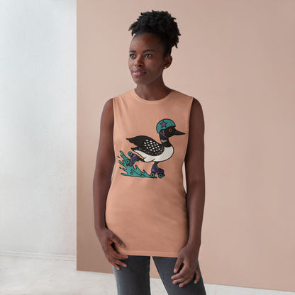 Tank Top featuring Roller Derby Playing Loon from Platte Lake Monsters Roller Derby