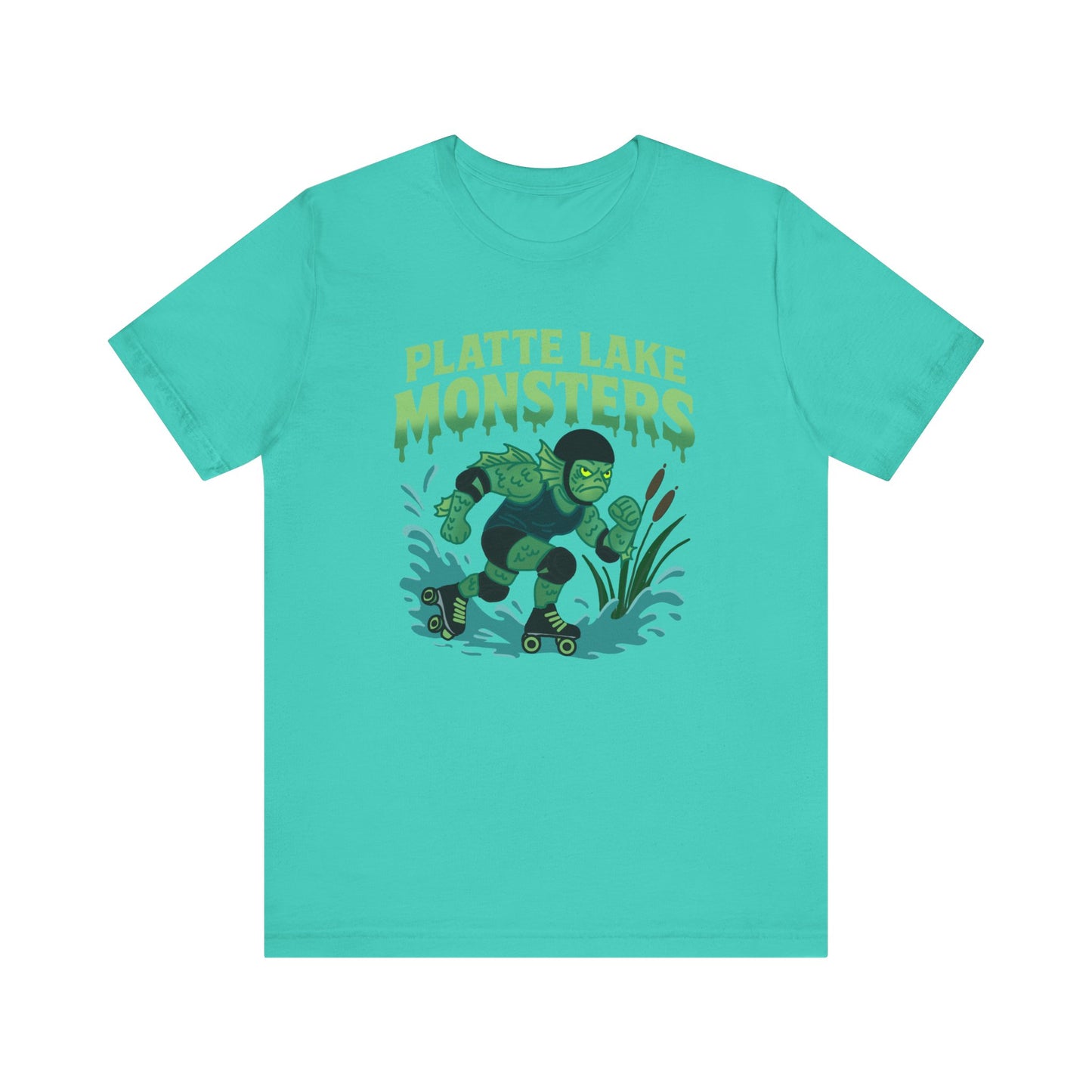 Unisex Tee - Platte Lake Monsters Roller Derby Mascot T-Shirt