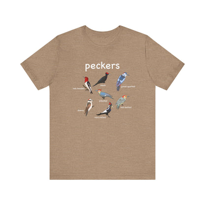 Vintage Bird Peckers Graphic Tee, Cute Nature T-Shirt, Unisex Summer Shirt, Birdwatching Gift, Casual Everyday Wear
