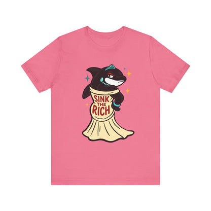 AOC Orca- Sink the Rich Design, Unisex Casual Wear, Perfect for Activists, Humor Gift, Everyday Style