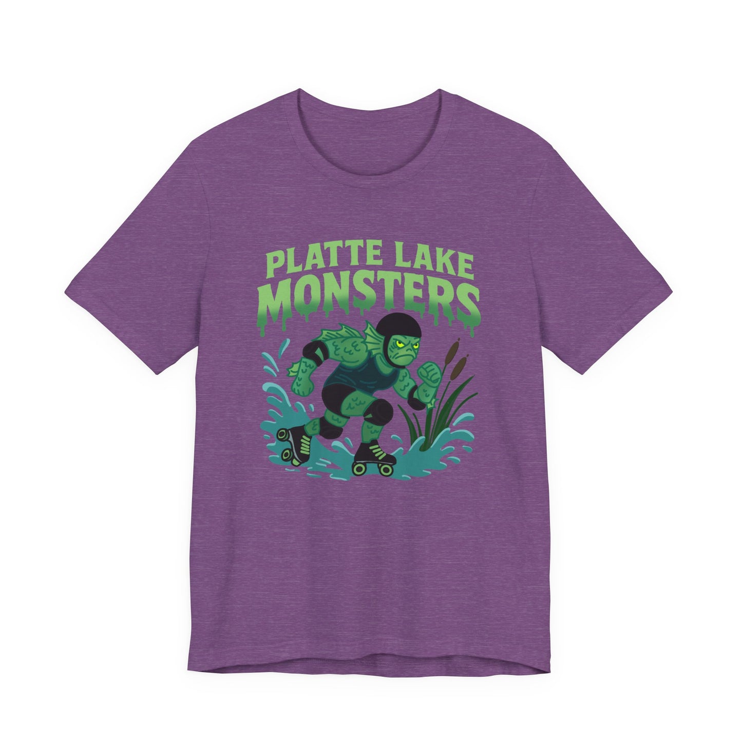 Unisex Tee - Platte Lake Monsters Roller Derby Mascot T-Shirt