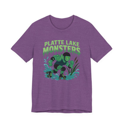 Unisex Tee - Platte Lake Monsters Roller Derby Mascot T-Shirt