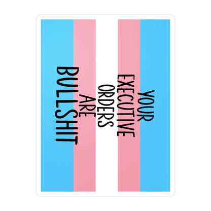 Trans Pride Kiss-Cut Vinyl Decal | LGBTQ+ Advocacy Stickers, Pride Decor, Custom Wall Art, Window Stickers, Gift for Activists