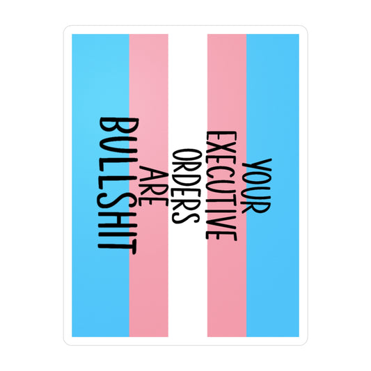 Trans Pride Kiss-Cut Vinyl Decal | LGBTQ+ Advocacy Stickers, Pride Decor, Custom Wall Art, Window Stickers, Gift for Activists
