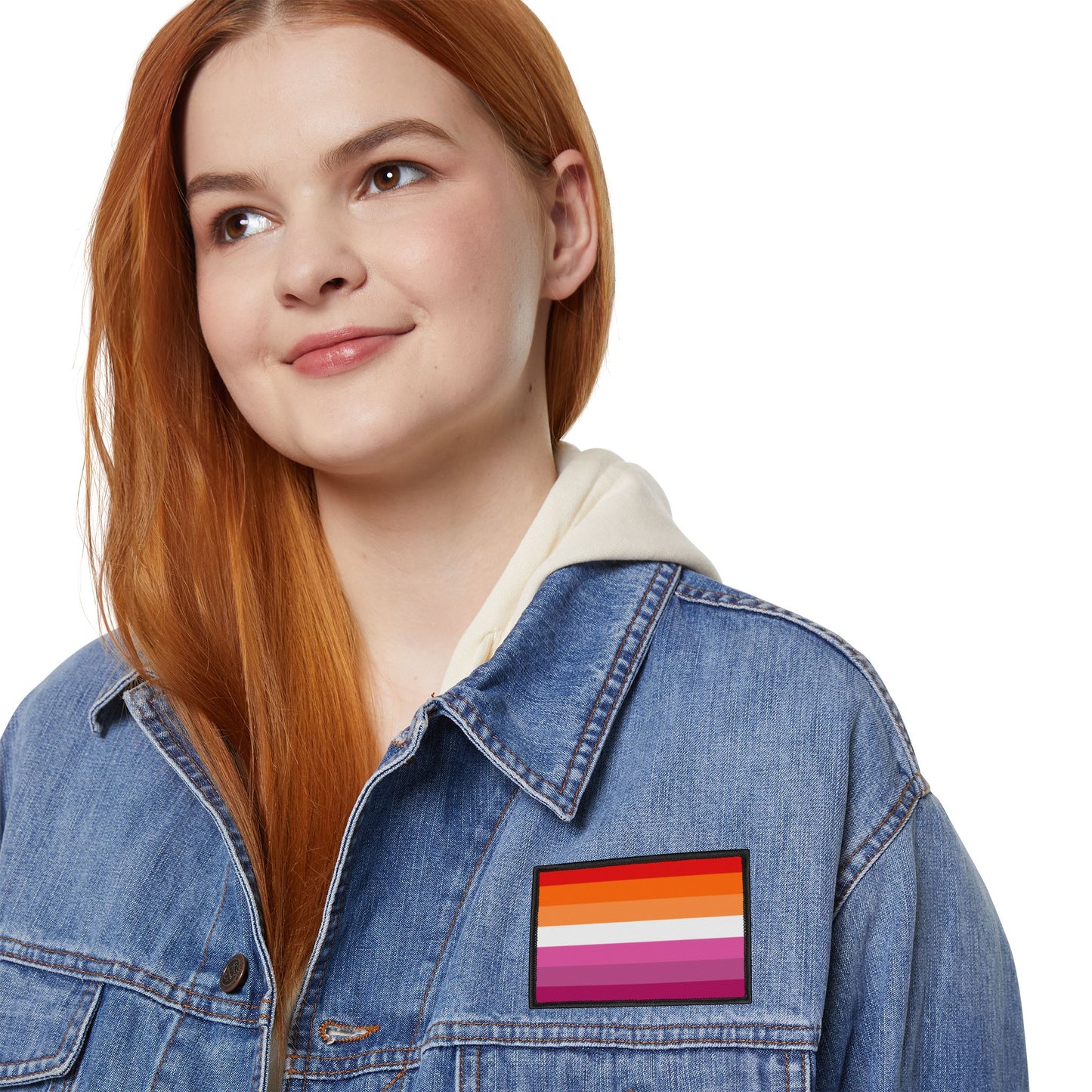 Lesbian Pride Iron-On Patches LGBTQ+ Pride Accessories, Denim Jacket Decor, Unique Clothing Embellishments, Fun DIY Project