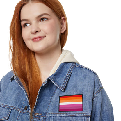 Lesbian Pride Iron-On Patches LGBTQ+ Pride Accessories, Denim Jacket Decor, Unique Clothing Embellishments, Fun DIY Project