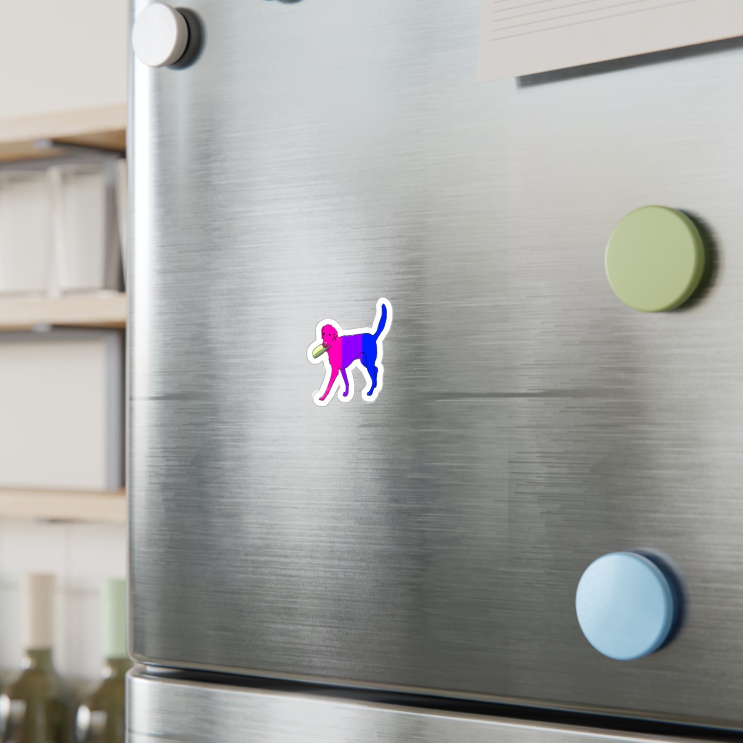 Bisexual Pride Zucchini Dog Kiss-Cut Vinyl Decals