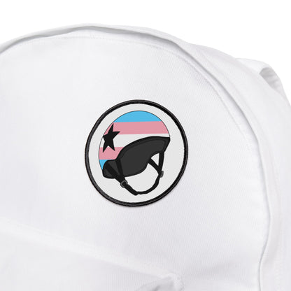 Trans Jammer Pride Iron-On Patches - LGBTQ+ Helmet Design, Fashion Accessory, Jacket Embellishment, Gift for Activists, Pride Celebration