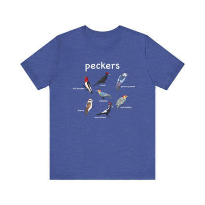 Vintage Bird Peckers Graphic Tee, Cute Nature T-Shirt, Unisex Summer Shirt, Birdwatching Gift, Casual Everyday Wear