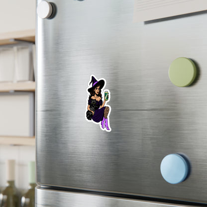 Vinyl Decal - Midwest Witch with Raccoon and Vernors