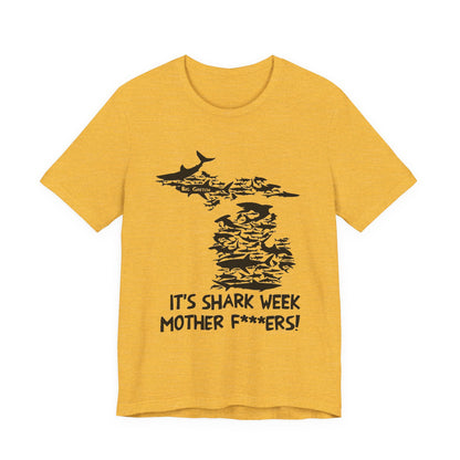 Whitmer Hot Mic Shark Week Unisex Tee, Fun Shark T-Shirt, Perfect for Summer, Shark Lover Gift, Funny Beach Apparel