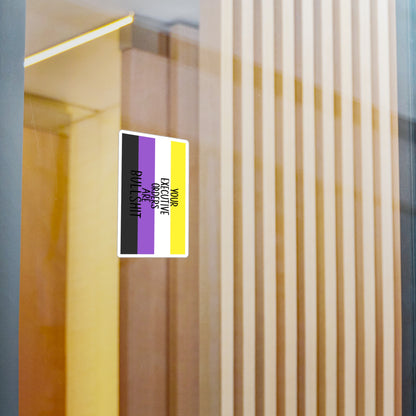 Non Binary Vinyl Decals, Your Executive Orders Are Bullshit, Funny Office Decor, Political Sticker, Creative Gift Idea, Home/Office