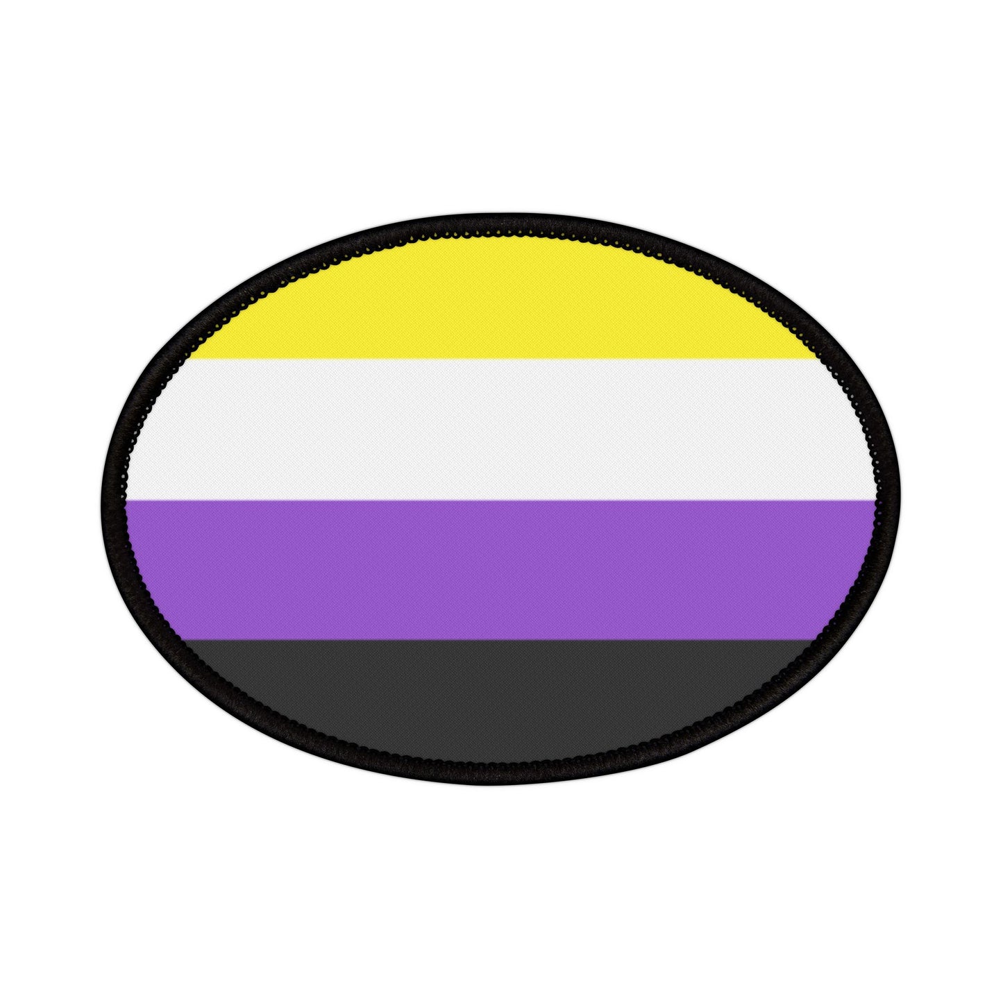 Non Binary Pride Iron-On Patches for Jackets, Denim, Backpacks, LGBTQ+ Flag Patches, Gender Nonconformity, Celebrate Identity, Customizable