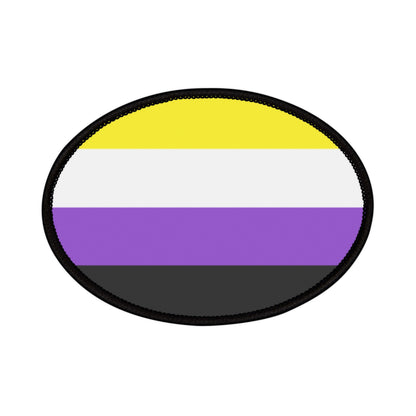 Non Binary Pride Iron-On Patches for Jackets, Denim, Backpacks, LGBTQ+ Flag Patches, Gender Nonconformity, Celebrate Identity, Customizable