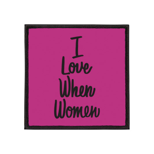 Iron On I Love When Women Patch