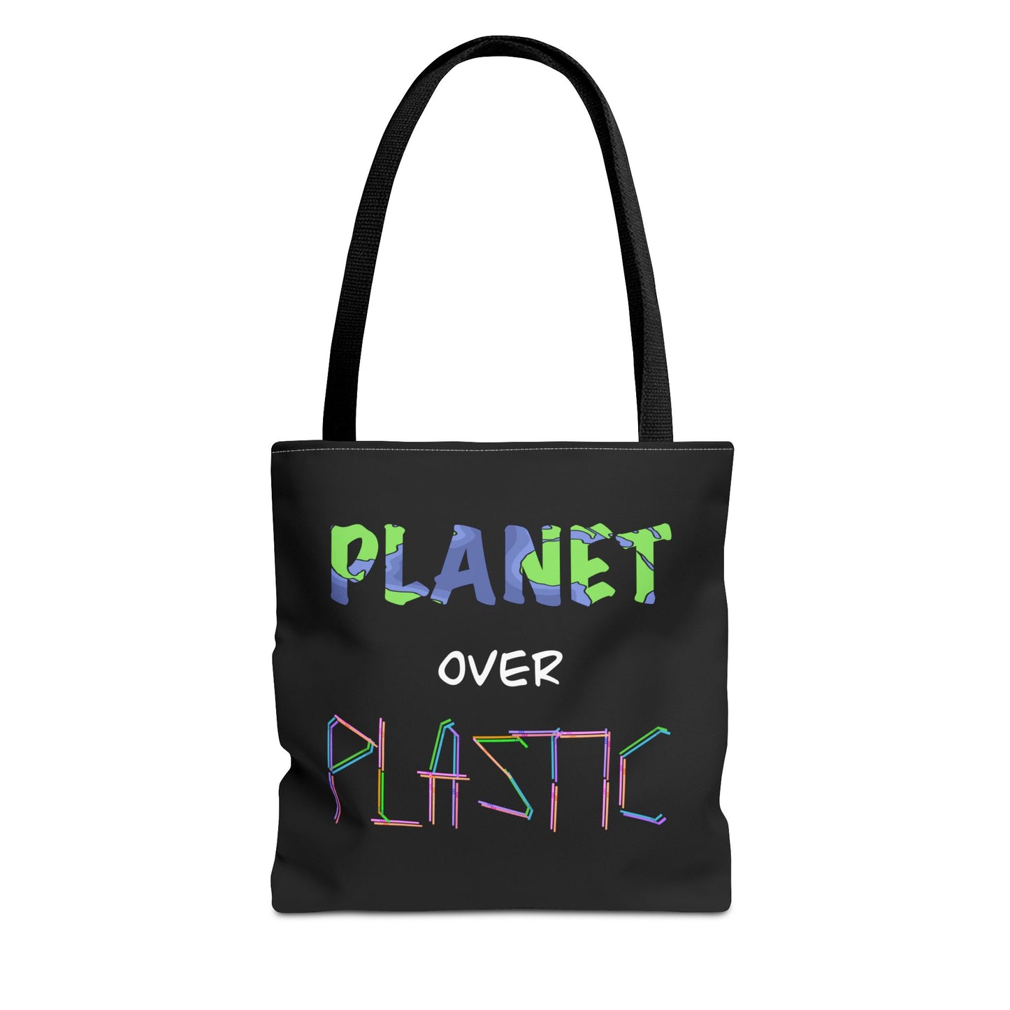 Eco-Friendly Tote Bag, Sustainable Shopping Bag, Planet Over Plastic Bag, Reusable Grocery Bag, Earth Day Gift, Eco-Conscious Accessory