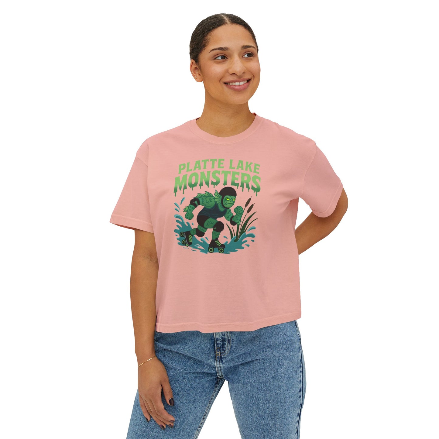 Women's Boxy Tee - Platte Lake Monsters Roller Derby Boxy Tee