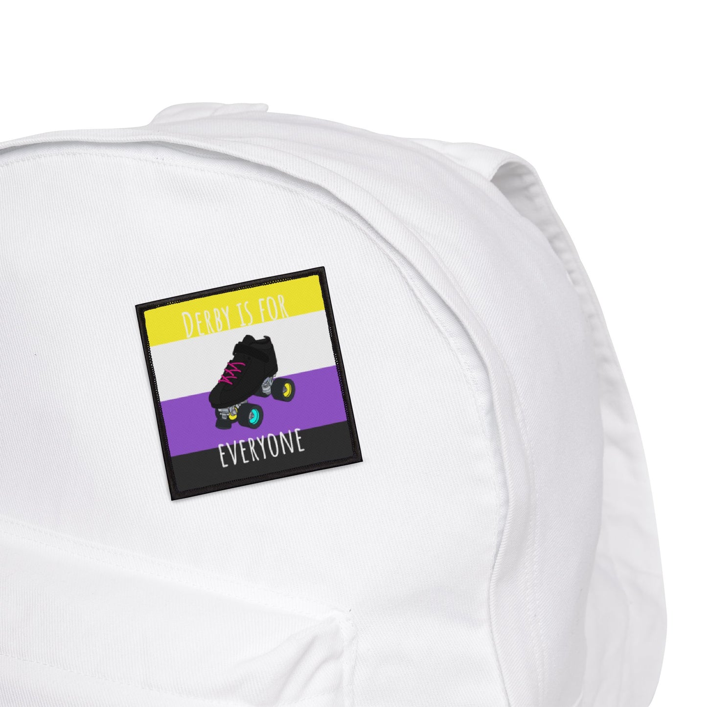 Non-Binary Derby Iron-On Patches, LGBTQ+ Roller Skating, Fun Patches for Jackets, Gear Accessories, Gift for Skaters, Pride Support