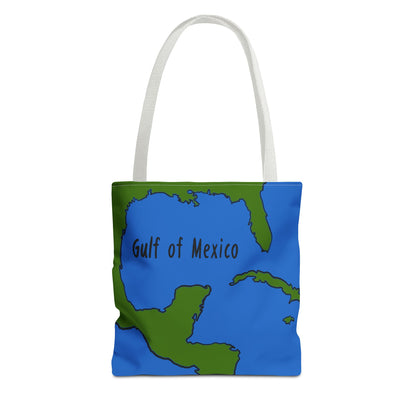 Gulf of Mexico Tote Bag, Eco-Friendly Beach Bag, Travel Organizer, Gift for Adventure Lovers, Summer Tote