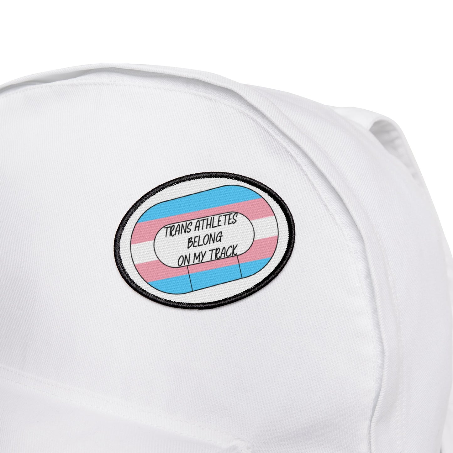 Trans Pride Derby Iron-On Patches, LGBTQ+ Accessories, Sports Apparel, Denim Jacket Decor, Affirmation Patch, Customizable Designs