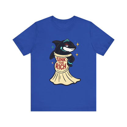 AOC Orca- Sink the Rich Design, Unisex Casual Wear, Perfect for Activists, Humor Gift, Everyday Style