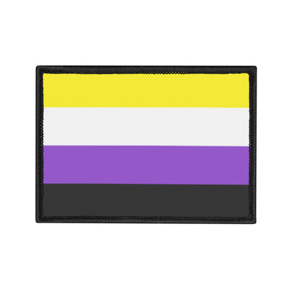 Non Binary Pride Iron-On Patches for Jackets, Denim, Backpacks, LGBTQ+ Flag Patches, Gender Nonconformity, Celebrate Identity, Customizable