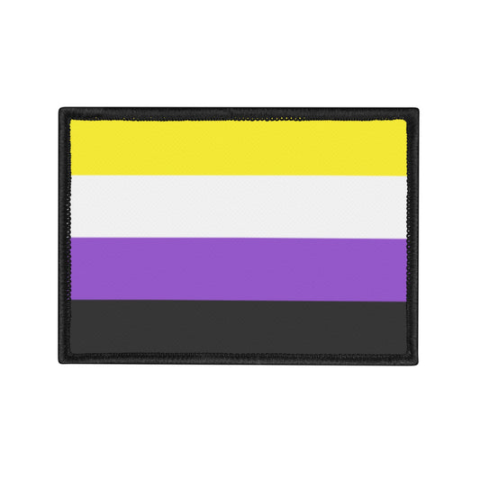 Non Binary Pride Iron-On Patches for Jackets, Denim, Backpacks, LGBTQ+ Flag Patches, Gender Nonconformity, Celebrate Identity, Customizable