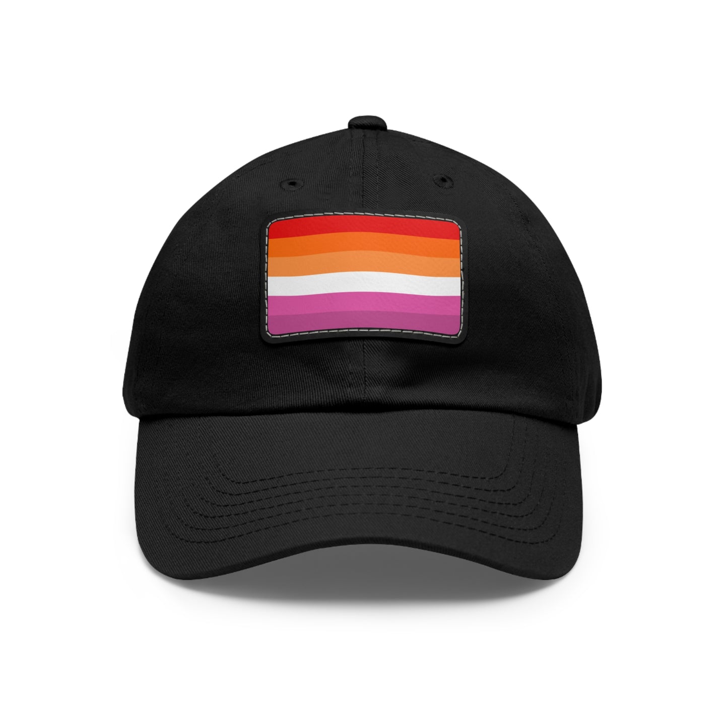 Lesbian Pride Dad Hat with Rainbow Leather Patch | Perfect for Pride, Casual Wear, Summer Outings, Gift for Him, Trendy Accessories