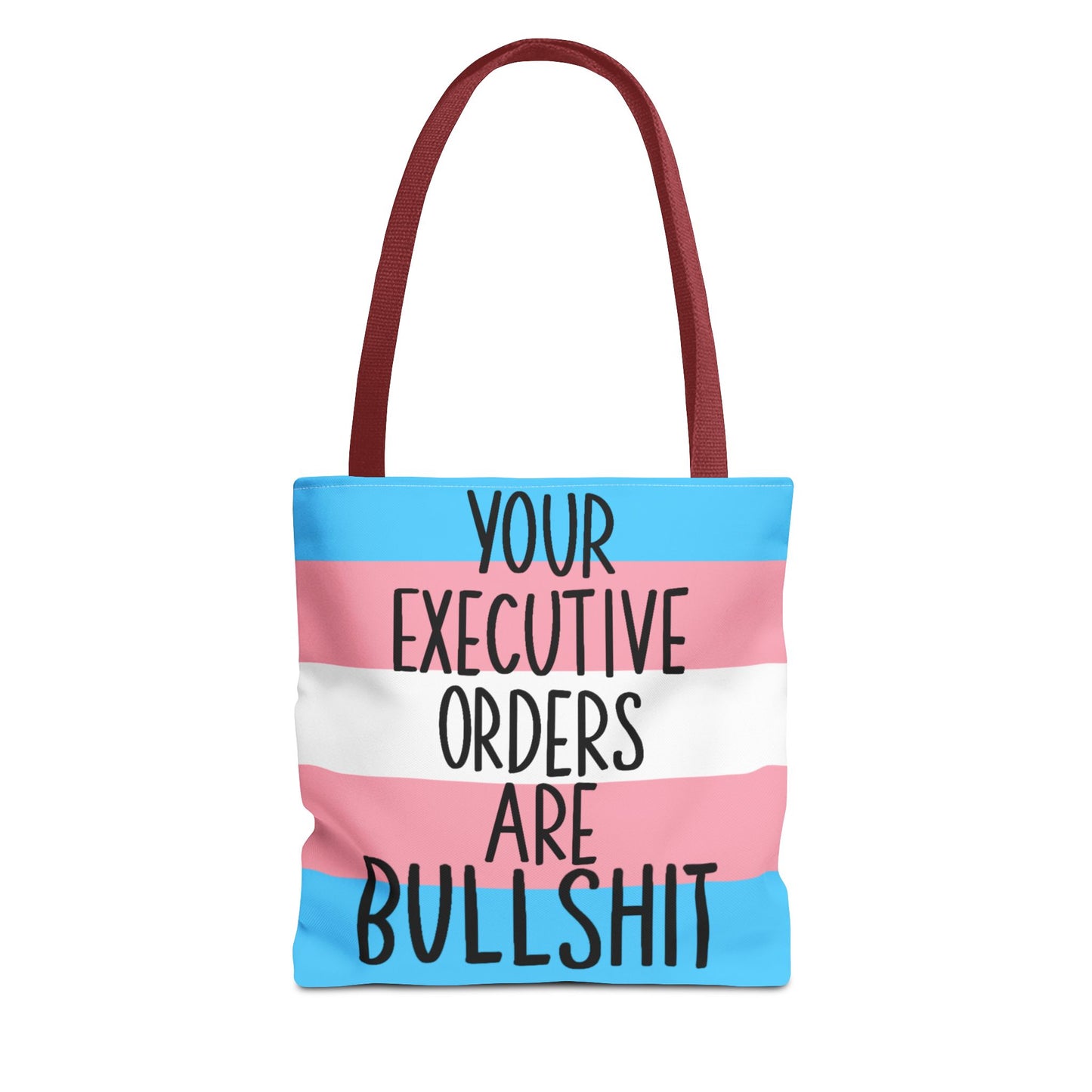 Trans Bold Statement Tote Bag | Fun & Activist Fashion | LGBTQ+ Pride, Gift for Friends, Everyday Use, Shopping, Eco-Friendly Bag, Statement