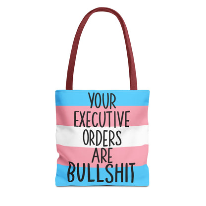 Trans Bold Statement Tote Bag | Fun & Activist Fashion | LGBTQ+ Pride, Gift for Friends, Everyday Use, Shopping, Eco-Friendly Bag, Statement