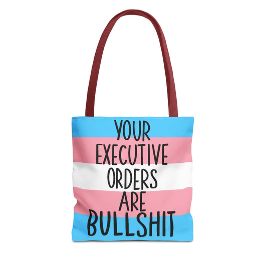 Trans Bold Statement Tote Bag | Fun & Activist Fashion | LGBTQ+ Pride, Gift for Friends, Everyday Use, Shopping, Eco-Friendly Bag, Statement
