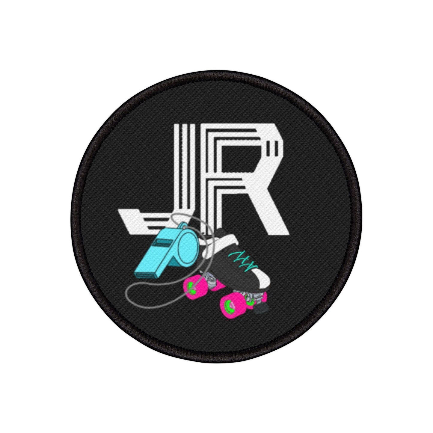 Jam Ref Derby Retro Roller Skating Iron-On Patches | Perfect for Jackets, Bags, Unique Gift, DIY Projects, Fun Personalization