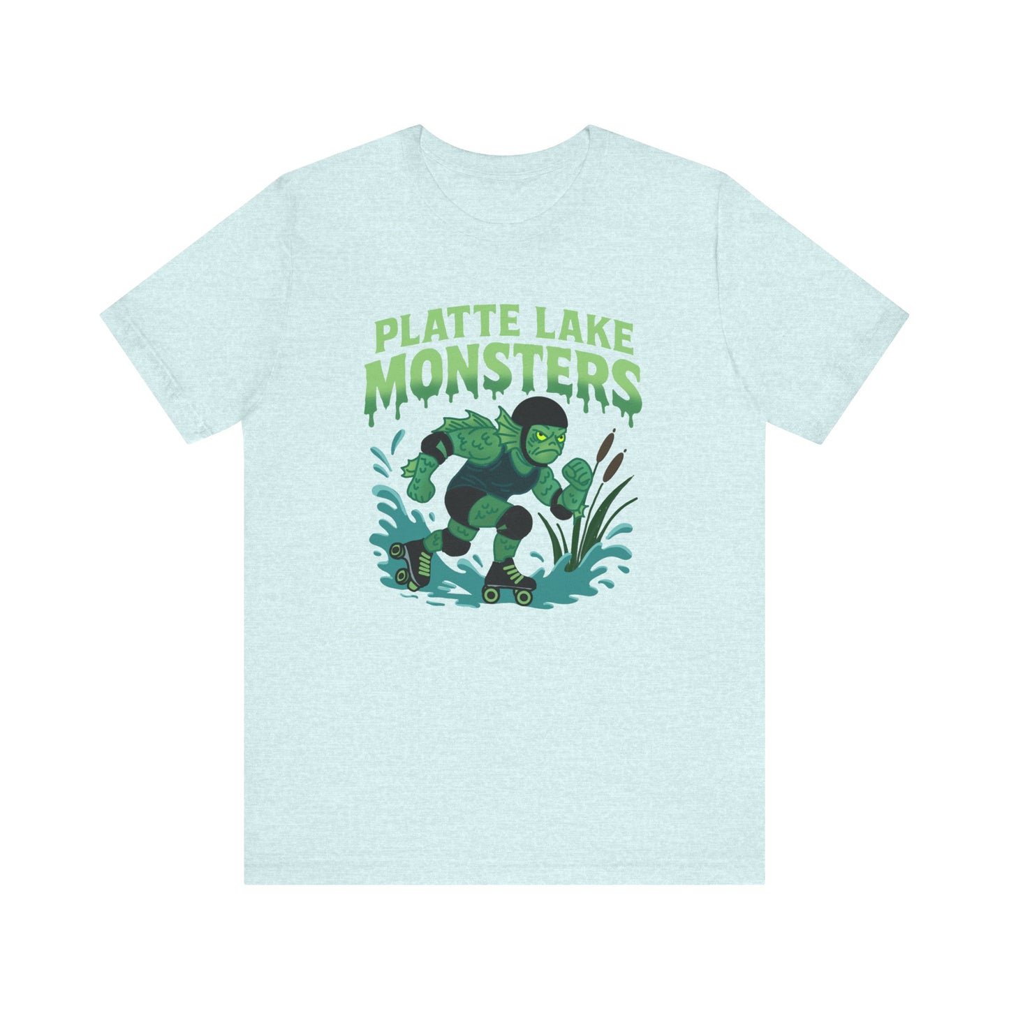 Unisex Tee - Platte Lake Monsters Roller Derby Mascot T-Shirt