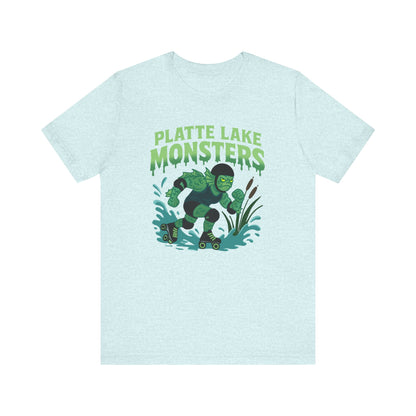 Unisex Tee - Platte Lake Monsters Roller Derby Mascot T-Shirt